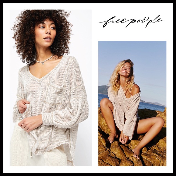 FREE PEOPLE BOHO PULLOVER FLOWY TUNIC TOP A3C - Picture 13 of 16